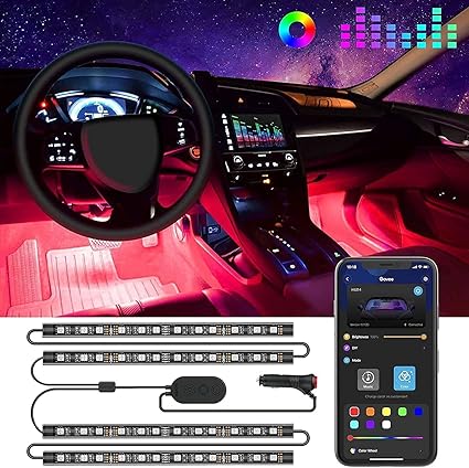 Lines Design LED Lights for Cars with Car Charger